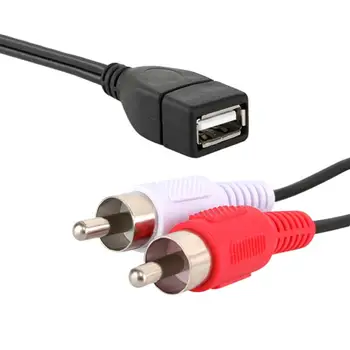 1,5 м Разъем USB A для подключения 2 штекеров RCA, аудио-видео Удлинитель, Шнур для электрооборудования