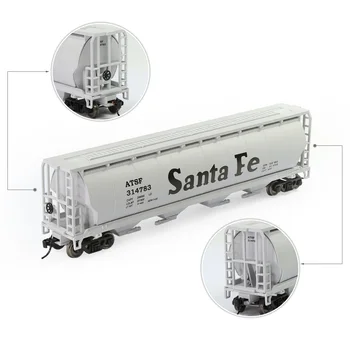 1 Единица Цилиндрического Зернового Бункера Evemodel Train HO Scale Santa Fe Подвижной Состав C8744PSF
