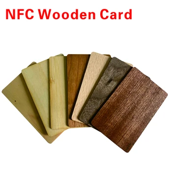 100ШТ Водонепроницаемый Натуральный Деревянный NFC tag213 RFID Пустой Тег Визитная карточка Высококачественная карта контроля доступа