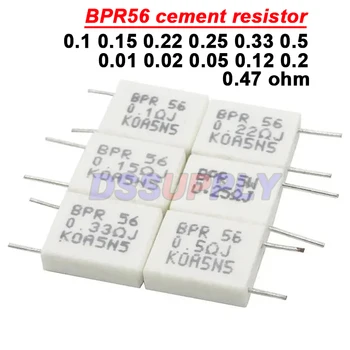 10шт BPR56 5 Вт 0,1R 0,15R 0,22R 0,25R 0,33R 0,5R Неиндуктивный Керамический Цементный Резистор 0,001 0,1 0,15 0,22 0,25 0,33 0,5 Ом