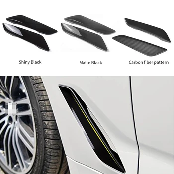 2 шт. для BMW 5 серии G30 2017-2021 Боковое крыло, вентиляционное отверстие, отделка крышки, декоративная наклейка, автомобильные аксессуары цвета рояль-Черный