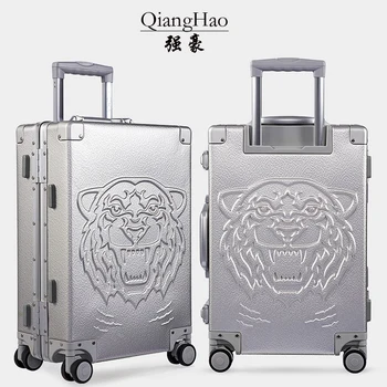 20-дюймовый багаж из 100% алюминиевого сплава, дорожный чемодан, обновленная версия ручной клади, универсальная тележка на колесах
