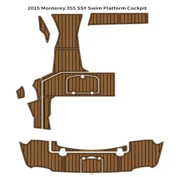 2015 Monterey 355 SSY Платформа для плавания, кокпит, коврик для лодки, пенопласт EVA, Тиковый настил палубы