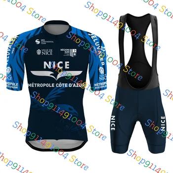 2023 Комплект велосипедной майки Nice Métropole С коротким рукавом Летняя Велосипедная одежда Мужские Рубашки для шоссейных велосипедов Велосипедный топ MTB Wear Maillot