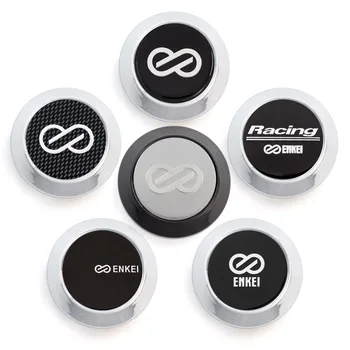 4 Штуки 64 мм (59 мм) автомобильных колпачков центральной ступицы колеса автомобиля для эмблемы ENKEI Racing, логотипа для автостайлинга, колпачков ступицы обода