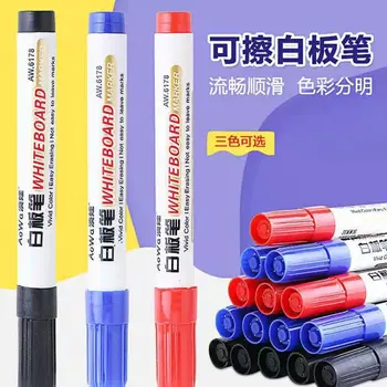 8шт детская ручка для доски, детская черная синяя красная стираемая ручка для разметки, офис для обучения рисованию, офис для письма