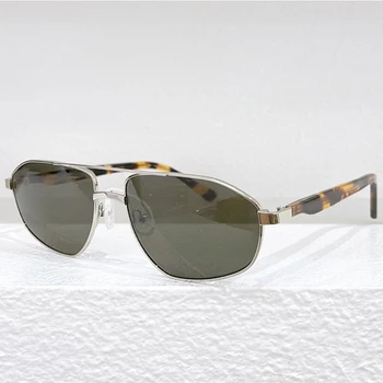 BB0012S Солнцезащитные очки с неправильным многоугольником для женщин, Ацетатные солнцезащитные линзы с леопардовым принтом, персонализированные солнечные линзы с двойным мостом, мужские очки