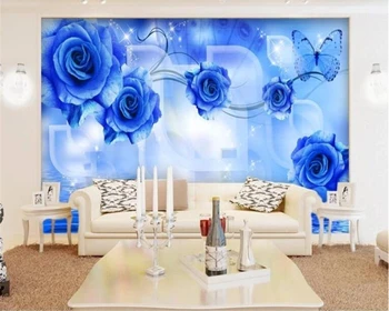 beibehang 3d обои фрески На заказ behang фотообои фреска papel de parede голубая чародейка роза 3D обои Виниловые стены