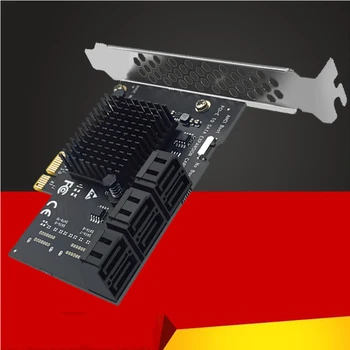 Chi a Майнинг-Райзер с 6 портами SATA PCIE PCI-E Адаптер PCIE к контроллеру SATA PCI Express X1 SATA 3.0 6 Гбит/с Дополнительные карты для Windows