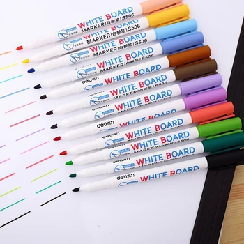 Deli S506, 12 цветов, ручки для доски, легко стирающийся красочный маркер