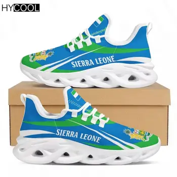 HYCOOL/ Мужские и женские Кроссовки Для бега Flag of Sierra Leone с 3D Принтом На плоской подошве, Дышащие Спортивные кроссовки для спортзала на шнуровке, Zapatillas Hombre