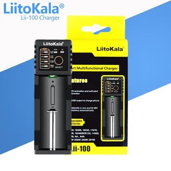 LiitoKala Lii-100B Lii-100 Зарядное Устройство Для 18650 18350 26650 16340 RCR123 14500 LiFePO4 1,2 В Ni-MH Ni-Cd Смарт-Зарядное Устройство