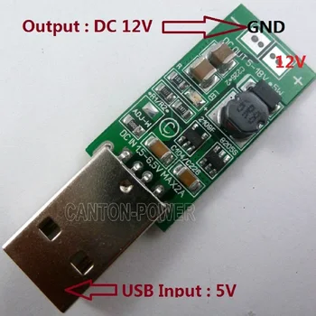 TB376 USB DC от 5 В до 12 В DC-DC Повышающий преобразователь Повышающий модуль для монитора камеры Светодиодный видеорегистратор