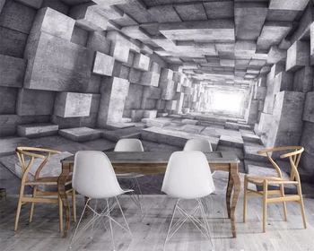 WELLYU 3D Обои на заказ 3D Европейское ретро расширение пространство туннель промышленная задняя гостиная спальня просмотр ТЕЛЕВИЗОРА wallpaper3D