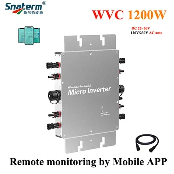 WVC1200-Life solar On grid Inverter 1200 Вт MPPT Micro Grid Tie инвертор Вход 22 ~ 60 В постоянного тока Выход AC220V.Мобильное приложение 110V