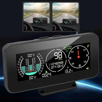 Автомобильный компас, инклинометр, мини-HUD-дисплей, GPS-спидометр, индикатор скорости движения