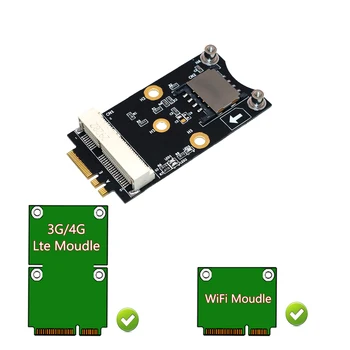 Адаптер A/E с ключом Mini PCI-E-M.2 (NGFF) с разъемом для SIM-карты для модуля WiFi/WWAN/LTE