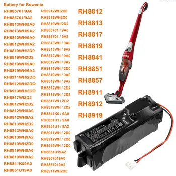  Вакуумный аккумулятор емкостью 2600 мАч для Rowenta RH8812, RH8813, RH8817, RH8819, RH8841, RH8851, RH8857, RH8911, RH8912, RH8919