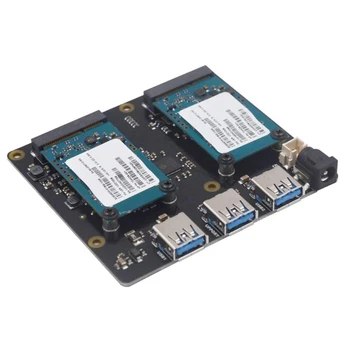 Двойная плата расширения SSD-накопителя mSATA X852 USB3.0, Совместимая с модулем Pi N2UB