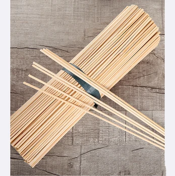 деревянные палочки длиной 400 мм 1000шт Палочки для барбекю инструмент бамбуковые Палочки DIY Шашлык Кебаб бамбуковые шпажки Торнадо Картофель деревянные шпажки