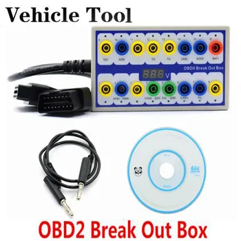 Детектор протокола OBDII Car OBD Break Out Box Breakout OBD2 Line Tester Auto Can Test Box Автомобильный Разъем Бесплатная Доставка