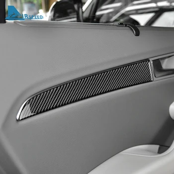 Для Audi Q5 2009-2016 Настоящая Карбоновая Дверная панель Автомобиля, Защитная Наклейка, Внутренняя Отделка, Автоаксессуары
