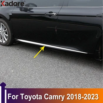 Для Toyota Camry SE XSE TRD Sport 2018-2022 2023 Внешние Аксессуары Боковая линия формования кузова автомобиля Отделка крышки из нержавеющей стали