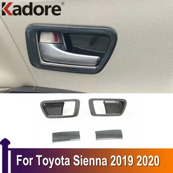 Для Toyota Sienna 2019 2020 ABS Углеродное волокно, внутренняя дверная ручка, Накладка на чашу, Защита, автомобильные аксессуары, наклейка для укладки