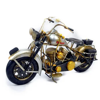 Классический мотоцикл с новейшим дизайном, металлическая модель автомобиля, винтажное железное украшение автомобиля