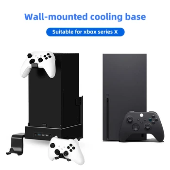 Комплект настенного крепления RGB для консоли и контроллера Xbox серии S, радиатор вертикального охлаждения с 3 USB-портами для Xbox серии S