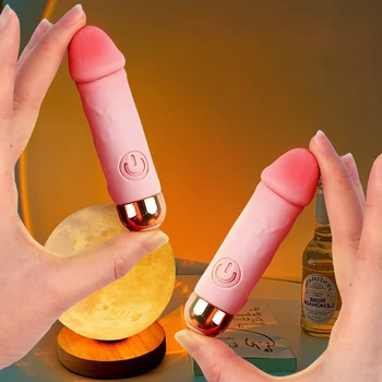 Мини-вибратор с имитацией пениса для женщин, массажная палочка для мастурбации точки G при клиторальном оргазме, портативная AV-палочка для выхода на улицу