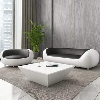 Минималистичный диван в скандинавском стиле, кожаный эластичный модульный Современный диван, длинное кресло, необычная мебель для дома