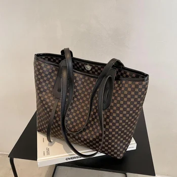 Модная женская сумка-тоут, полосатая дизайнерская сумка большой емкости для женщин 2022, Новые простые однотонные женские сумки для покупок
