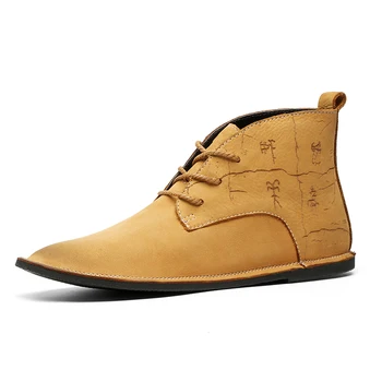 Модные мужские ботинки Jumpmore из британской коровьей кожи, мягкие удобные ботинки Oracle в китайском стиле, Размер 38-48