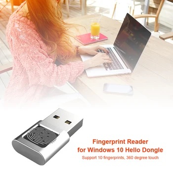 Модуль считывания отпечатков пальцев Mini USB, устройство биометрического сканера для Windows 10, ключ Hello, ноутбуки, ключ безопасности ПК, USB-интерфейс