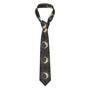 Мужской галстук Slim Skinny Moon В виде восьмиугольной звезды, модный галстук в свободном стиле, мужской галстук для вечеринки, свадьбы