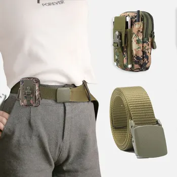 Мужской тактический поясной ремень Molle, поясная сумка, маленький карман, военная поясная сумка для бега, дорожные сумки для кемпинга SoftBack