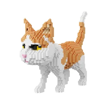 Мультяшные Милые Микро Строительные Блоки Животного Мира Kawaii Pet Cat Kawaii Алмазные Кирпичи 3D Модель Развивающие Игрушки для Детей Подарок