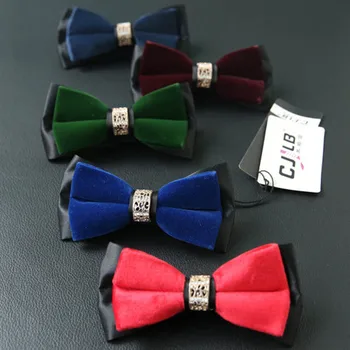 Новые бриллиантовые галстуки-бабочки для жениха, свадебный галстук-бабочка, бархатный галстук с воротником рубашки, однотонный рождественский галстук-бабочка, мужские галстуки-бабочки, галстук-бабочка для мужчин