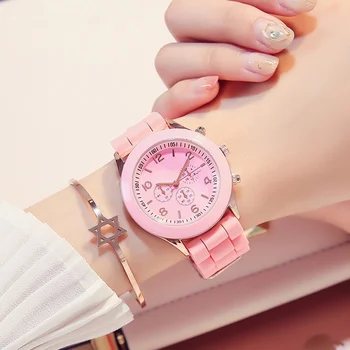 Новые силиконовые женские часы, Женские модные кварцевые наручные часы, женские часы, Желеобразные Красочные детские часы, Мужские подарки для отдыха, Женские