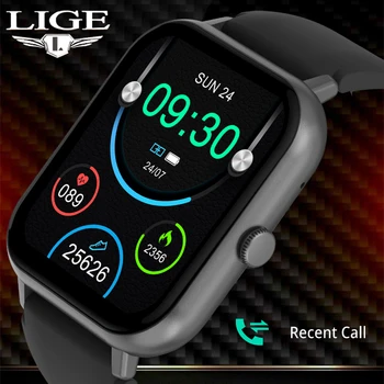 Новые умные часы LIGE Для мужчин, Bluetooth-часы для звонков, пульсометр, водонепроницаемые спортивные Смарт-часы, музыкальный плеер, мужские Смарт-часы, женские смарт-часы