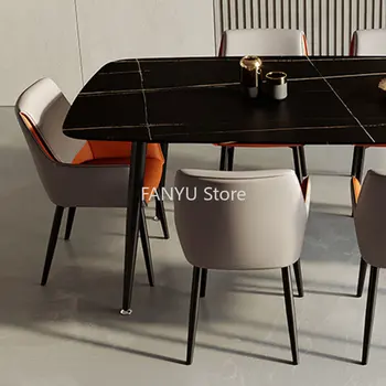 Обеденные стулья Nordic Luxury с металлической спинкой, стулья для домашней косметики, обеденные стулья для отдыха на стойке регистрации Sillas Comedor Furniture WZ50DC