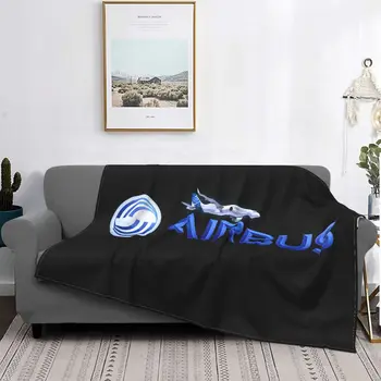 Одеяло Airbus с флисовым принтом, портативные легкие пледы для постельных принадлежностей, покрывала для постельных принадлежностей для путешествий