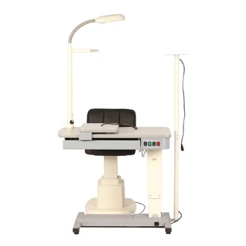 Очки, Комбинированный стол с оптометром, Комплексный стол для оптометрии, Подъемный стол 180A С подъемным креслом для оптометрии