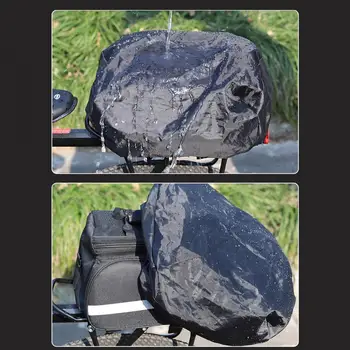 Простая установка Велосипедная задняя сумка из расширяемой ткани Оксфорд Со светоотражающей полосой Сумка для велосипеда на заднее сиденье Комплект для велосипеда