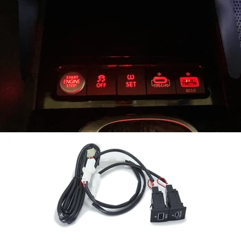 Разъем USB-Зарядного устройства Адаптер Быстрой Зарядки PD Type C и Выключатель Розетки QC3.0 для VW Golf 6 Jetta 5 MK5 Scirocco 2006-2014