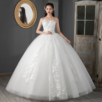 Свадебное Платье Bridal Tail Small 2023 Новый Стиль Белый Топик Кружевное Простое Сказочное Изящное Свадебное Платье Mori F89