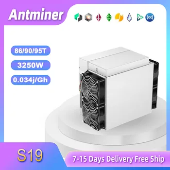 Совершенно Новый Биткоин-Майнер Antminer S19 90/95/104/110-й /С С Блоком Питания Bitmain Mining SHA-256