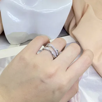Твердое кольцо из 100% стерлингового серебра 925 пробы с натуральным бриллиантом для женщин, Изящные обручальные кольца из Аниллоса с настоящим бриллиантом, Ювелирное кольцо с драгоценным камнем