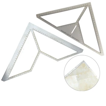 Треугольная линейка, многофункциональная линейка для слива в полу, Точная нержавеющая сталь, прочный угол, плитка с цветочным рисунком мастера